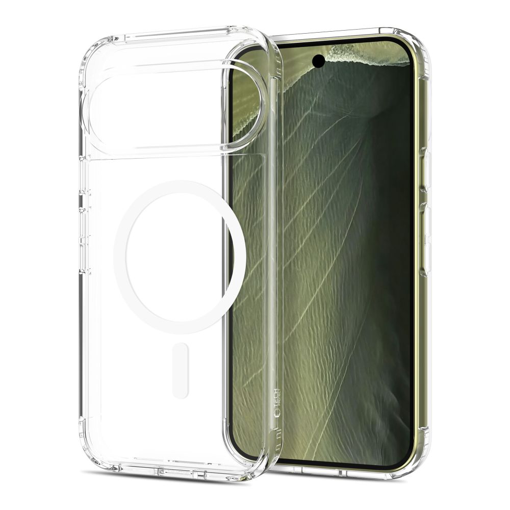 Dėklas Tech-Protect FlexAir Hybrid MagSafe Google Pixel 9 / 9 Pro / 10 / 10 Pro / 11 / 11 Pro, skaidrus