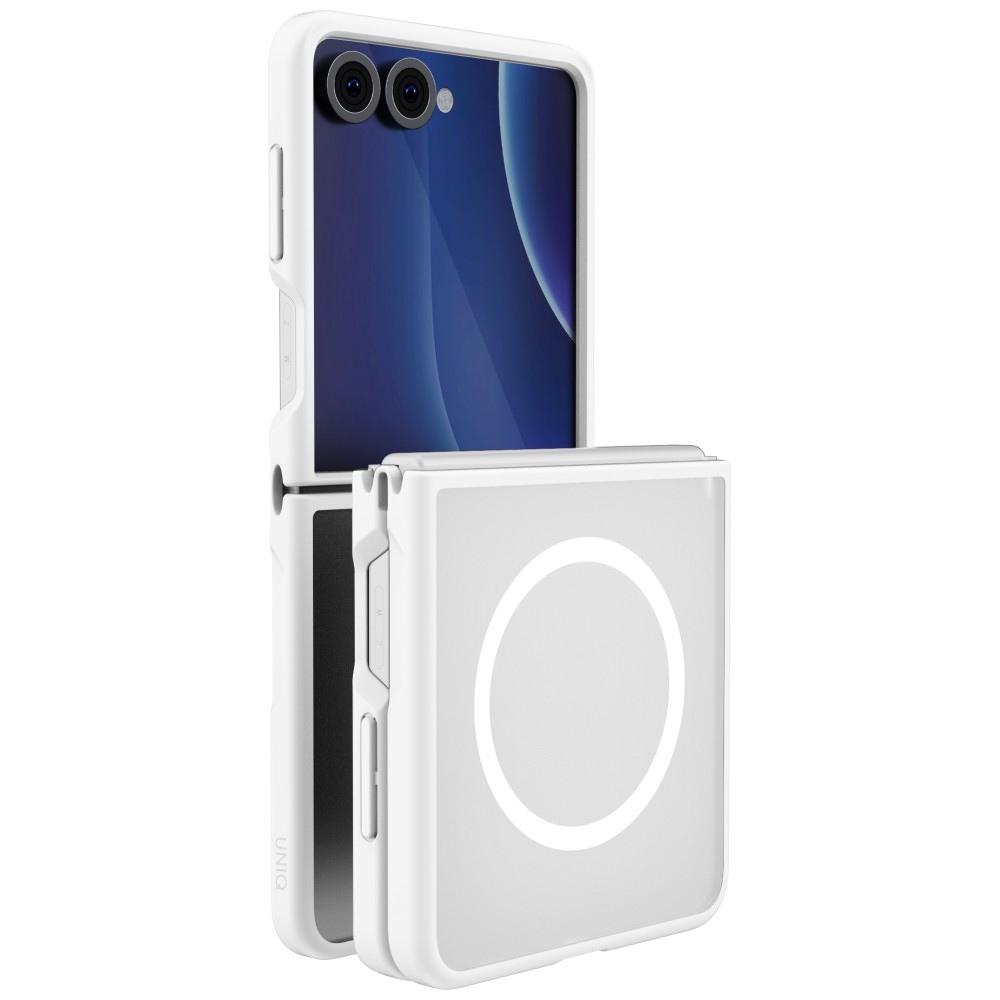 Uniq Veren AF Magclick Charging dėklas Samsung Galaxy Z Flip 8 - baltas