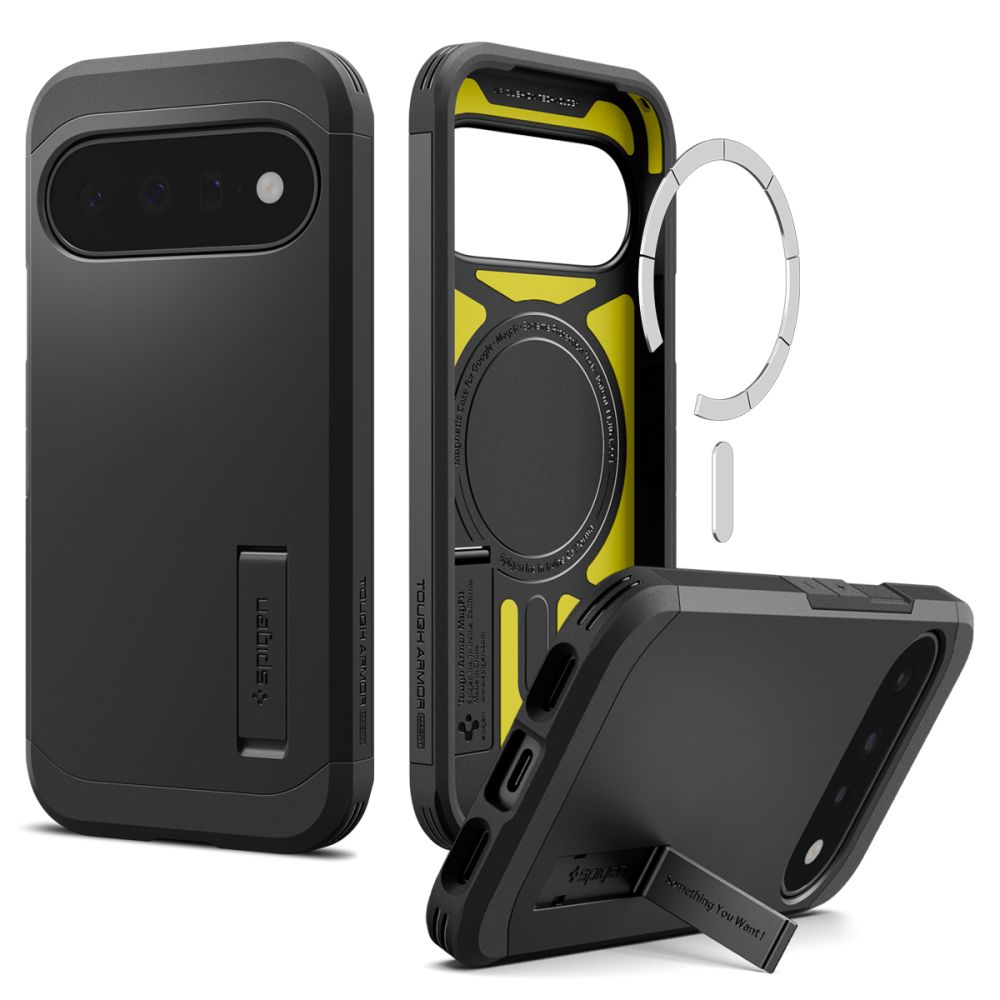 Dėklas Spigen Tough Armor Mag MagSafe Google Pixel 11, juodas