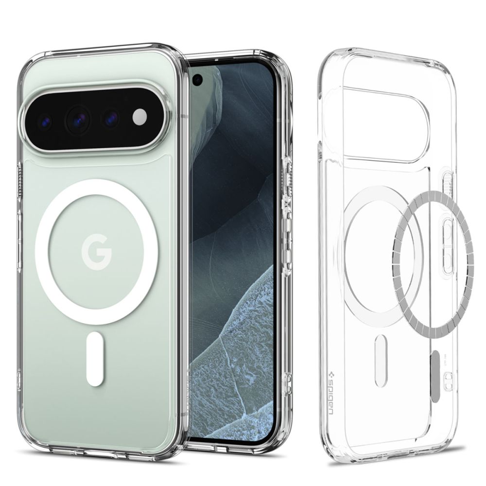 Dėklas Spigen Ultra Hybrid Mag MagSafe Google Pixel 11 Pro, skaidriai baltas