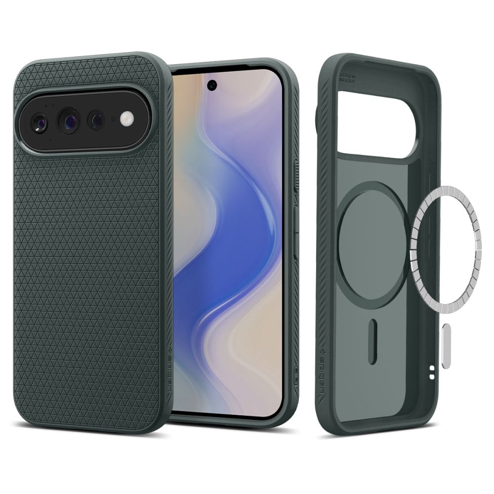 Dėklas Spigen Liquid Air Mag MagSafe Google Pixel 11 Pro XL, žalias