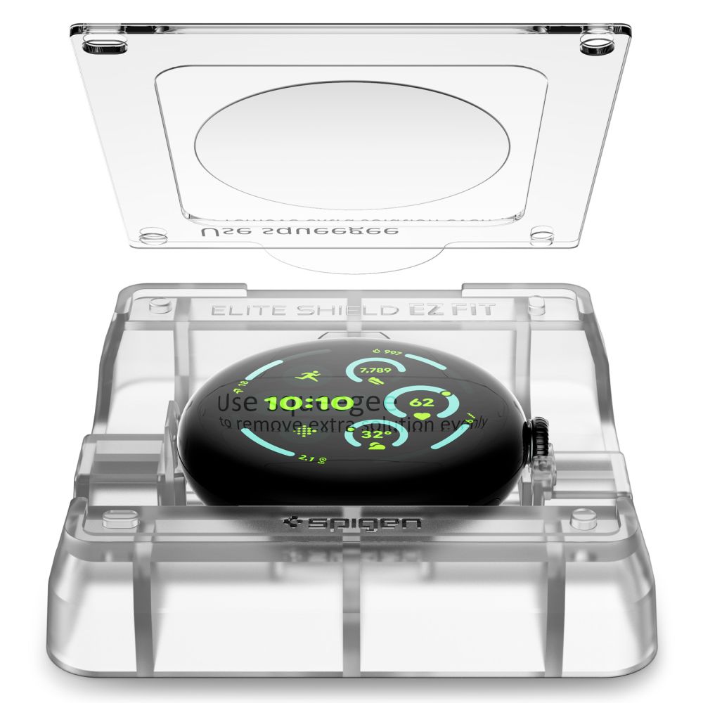 Apsauginė plėvelė Spigen Elite Shield EZ Fit Google Pixel Watch 3 / 4 / 5 (45 mm), 2 vnt., skaidri