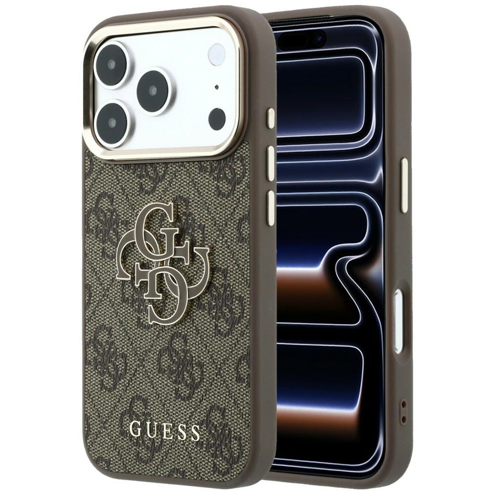 Guess 4G & Big Resin Logo dėklas iPhone 17 Pro / 18 Pro - ruda