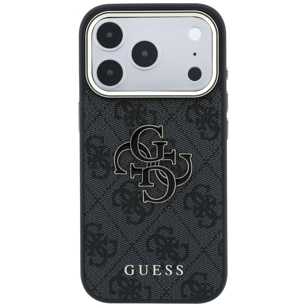 Guess 4G & Big Resin Logo dėklas iPhone 17 Pro / 18 Pro - juoda