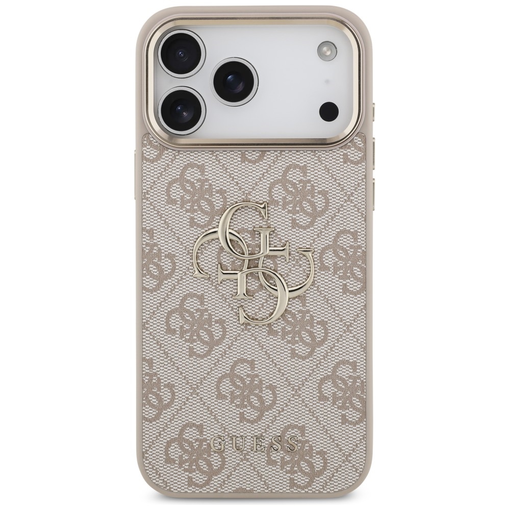 Guess 4G Big 4G Classic Logo dėklas skirtas iPhone 17 Pro Max / 18 Pro Max - Rožinis auksas