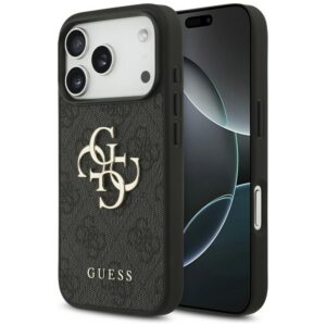 Guess 4G Big Logo dėklas skirtas iPhone 17 Pro / 18 Pro - Juoda