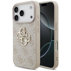 Guess 4G Big Logo dėklas skirtas iPhone 17 Pro / 18 Pro - Rožinė