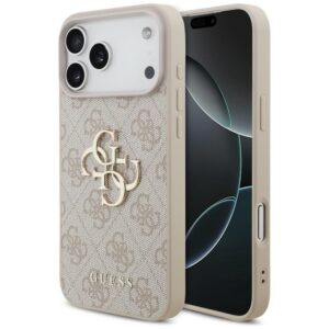 Guess 4G Big Logo dėklas skirtas iPhone 17 Pro Max / 18 Pro Max - rožinė spalva