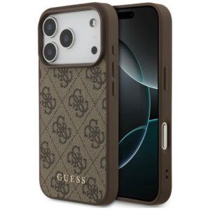Guess 4G Classic dėklas skirtas iPhone 17 Pro / 18 Pro - ruda spalva