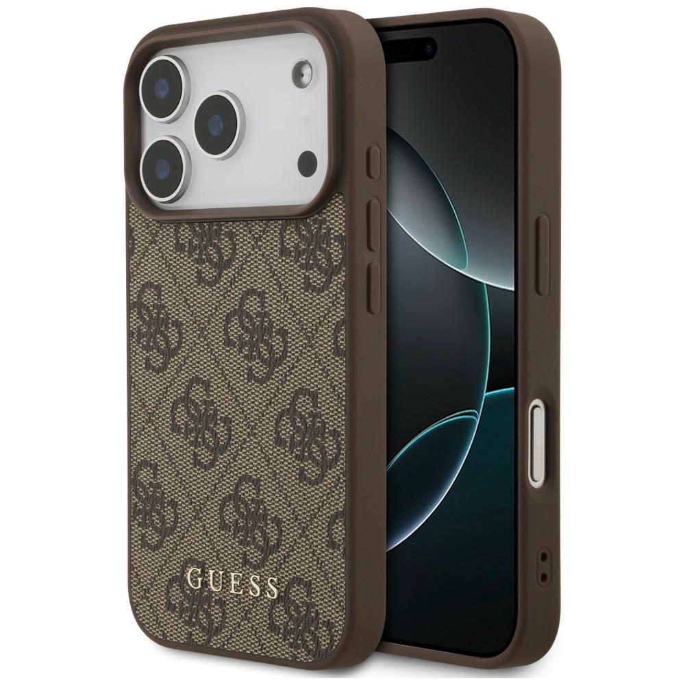 Guess 4G Classic dėklas skirtas iPhone 17 Pro / 18 Pro - ruda spalva