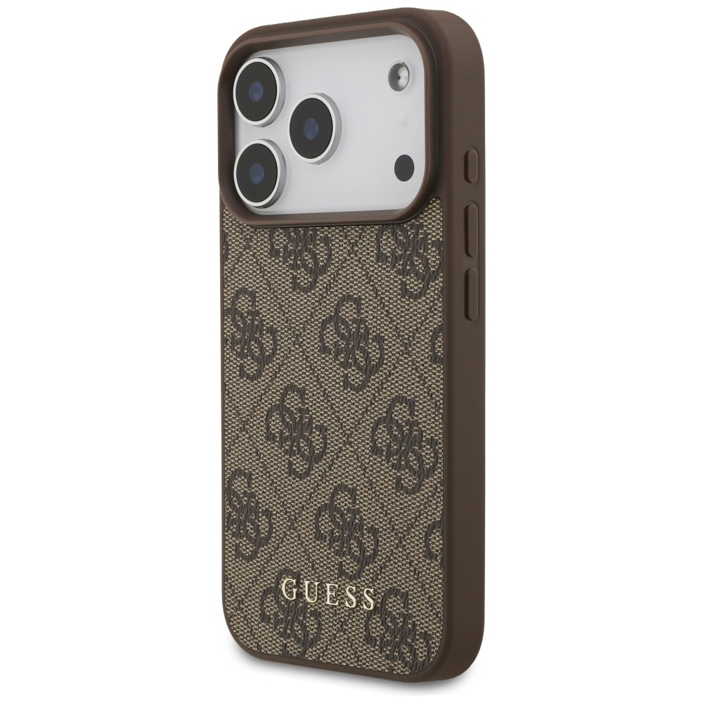 Guess 4G Classic dėklas skirtas iPhone 17 Pro / 18 Pro - ruda spalva