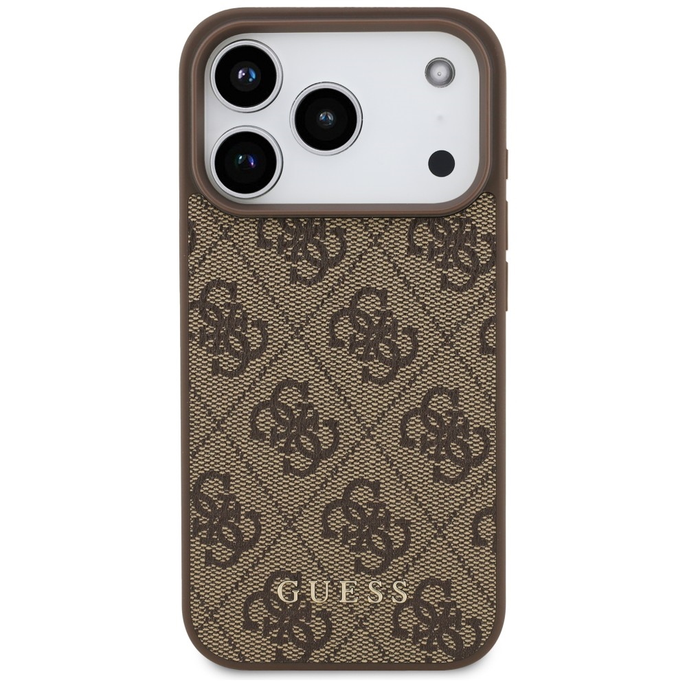 Guess 4G Classic dėklas skirtas iPhone 17 Pro / 18 Pro - ruda spalva