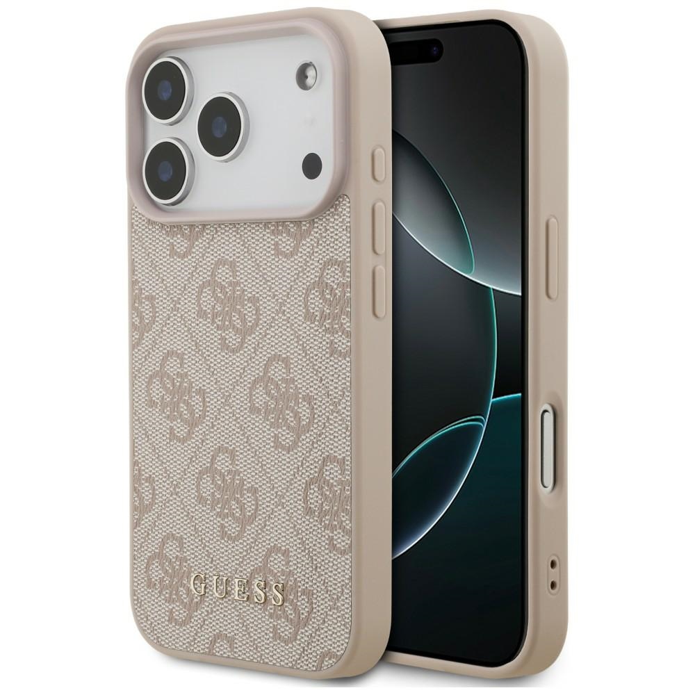 Guess 4G Classic dėklas skirtas iPhone 17 Pro / 18 Pro - rožinė spalva