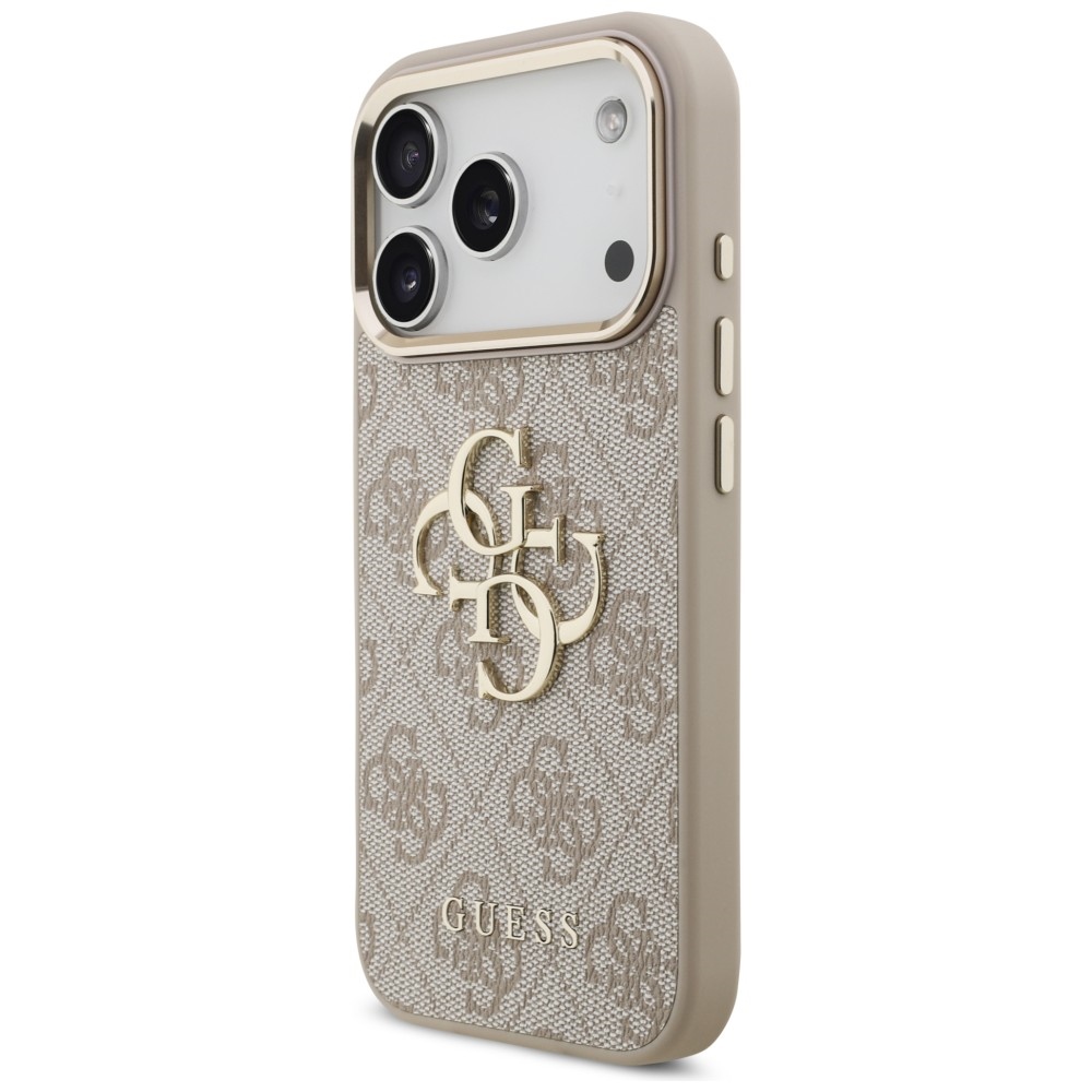 Guess 4G Big 4G Classic Logo dėklas skirtas iPhone 17 Pro / 18 Pro - Rožinis aukso
