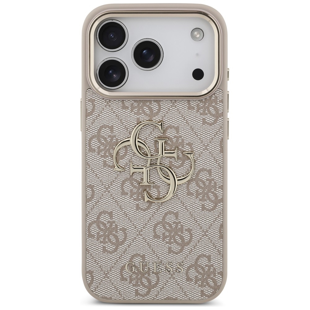 Guess 4G Big 4G Classic Logo dėklas skirtas iPhone 17 Pro / 18 Pro - Rožinis aukso