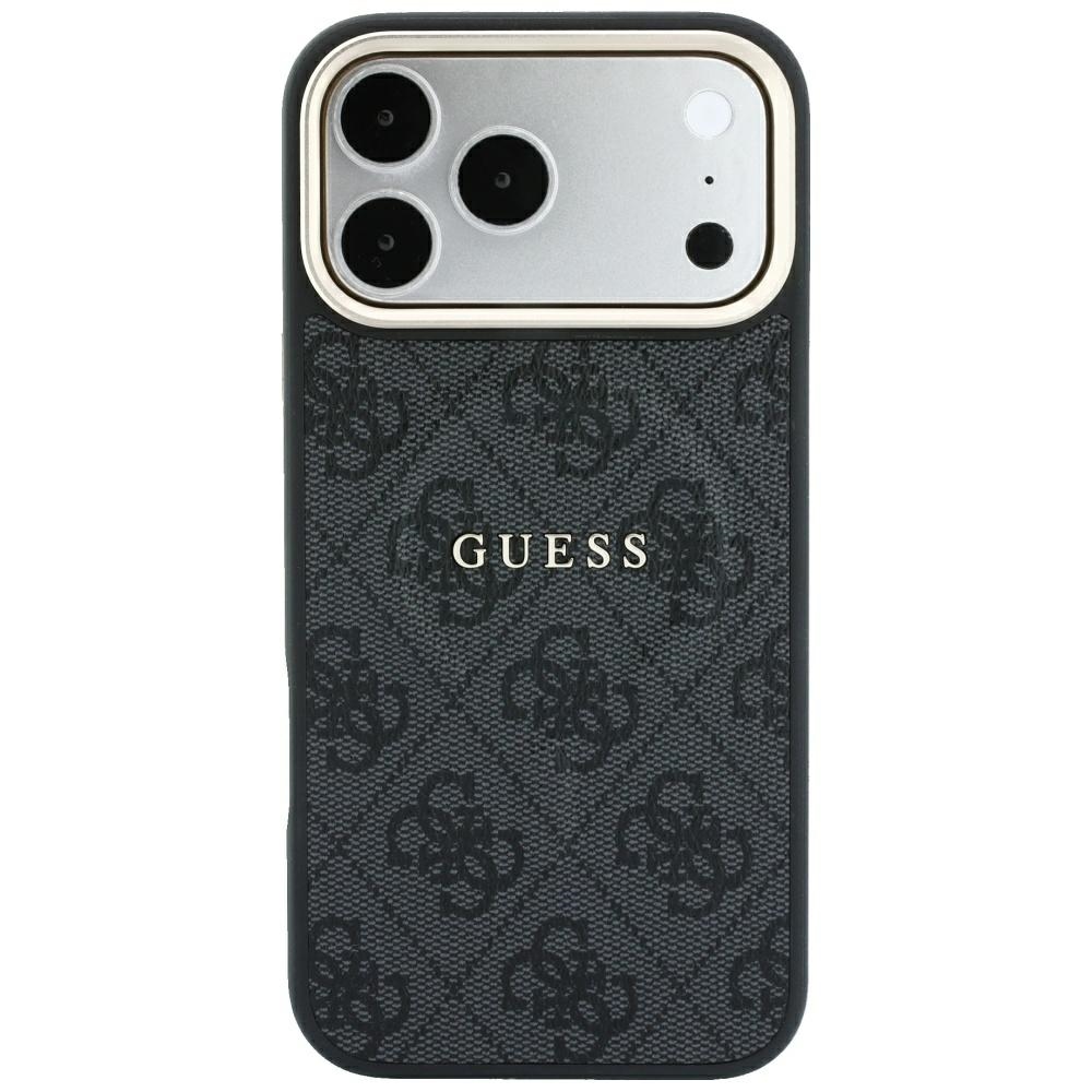 Guess Embossed 4G Classic MagSafe dėklas iPhone 17 Pro / 18 Pro - Juodas