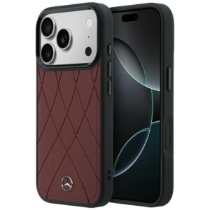 Mercedes Odos Kryžminės linijos MagSafe dėklas iPhone 17 Pro Max / 18 Pro Max - burgundo