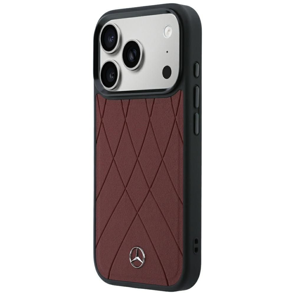 Mercedes Odos Kryžminės linijos MagSafe dėklas iPhone 17 Pro Max / 18 Pro Max - burgundo
