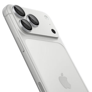 Spigen Optik Pro GLAS.TR EZ FIT 2 dalių paketas grūdinto stiklo kamera objektyvo apsauga iPhone 18 Pro / 18 Pro Max - Sidabras