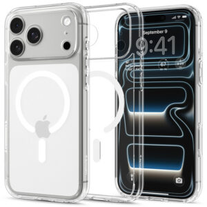 Spigen Ultra Hybrid MagSafe Case iPhone 18 Pro / 17 Pro - Skaidri ir balta