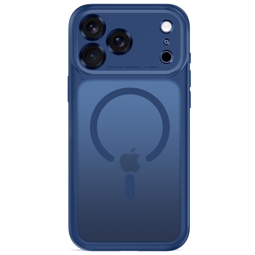 Dėklas Tech-Protect MagPeak MagSafe CC iPhone 17 Pro / 18 Pro, matinis tamsiai mėlynas