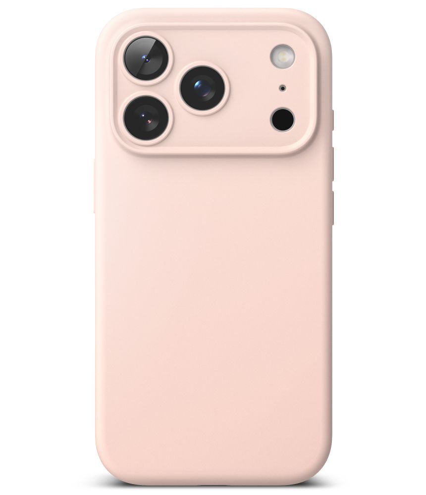 Dėklas Ringke Silicone Magnetic MagSafe iPhone 18 Pro Max, smėlio rožinis