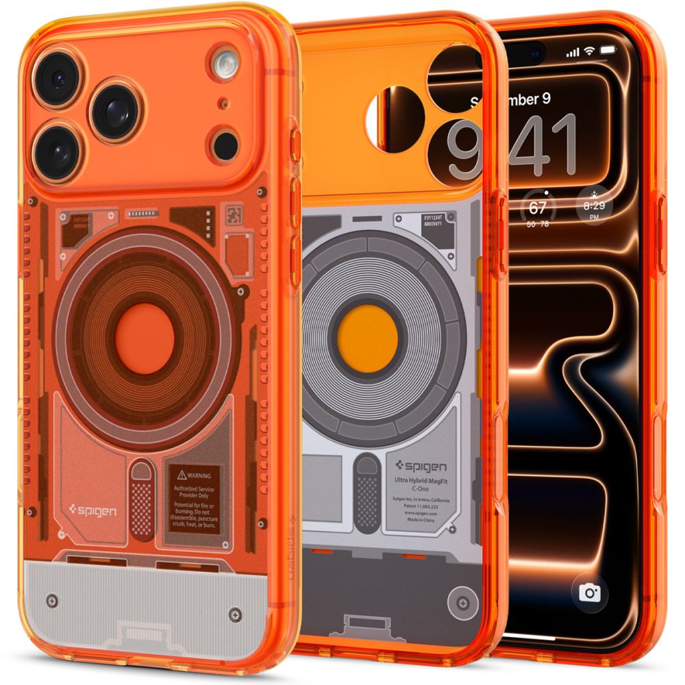 Dėklas Spigen Ultra Hybrid MagSafe C-One iPhone 17 Pro / 18 Pro, oranžinis