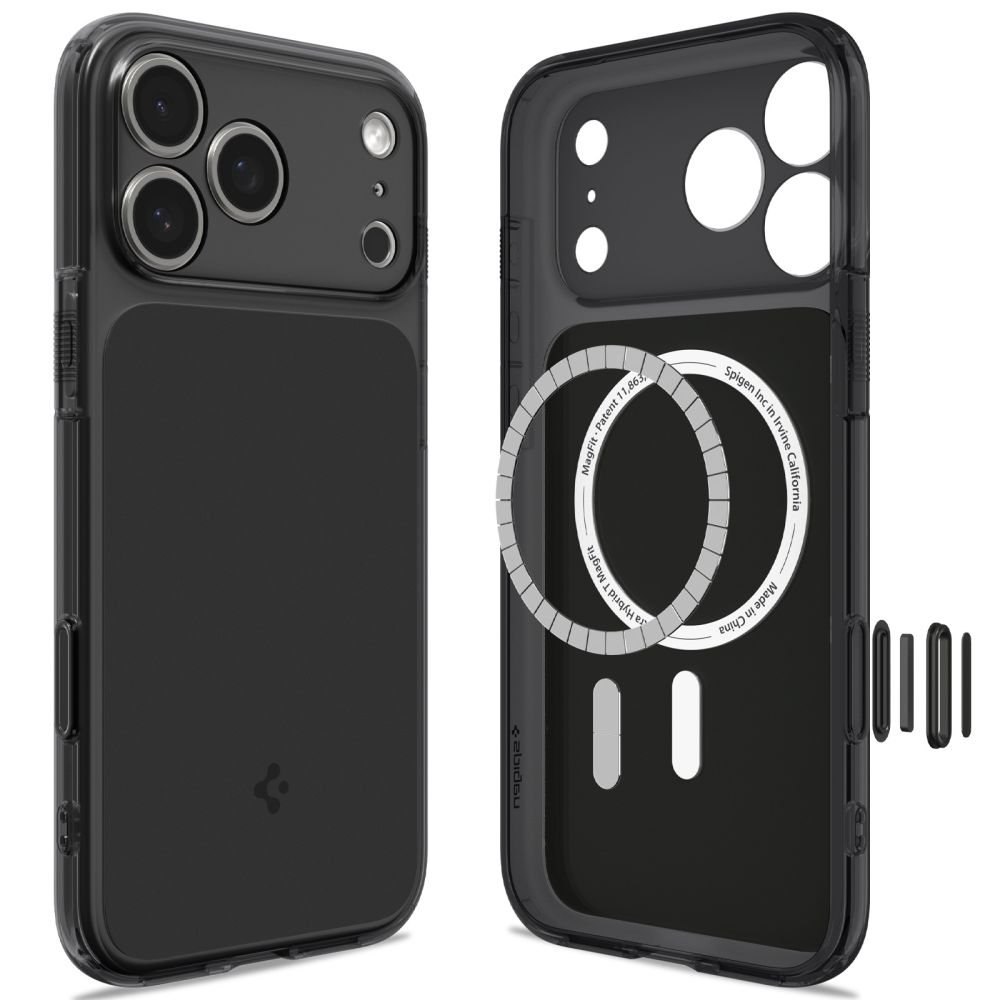 Dėklas Spigen Ultra Hybrid T MagSafe iPhone 17 Pro / 18 Pro, matinis juodas