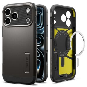 Dėklas Spigen Tough Armor T MagSafe iPhone 17 Pro / 18 Pro, pilkas
