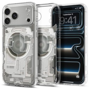 Dėklas Spigen Ultra Hybrid MagSafe iPhone 17 Pro / 18 Pro Zero One, natūralus titanas