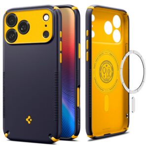 Dėklas Spigen Nano Pop Hybrid MagSafe iPhone 17 Pro / 18 Pro, tamsiai mėlynas/geltonas