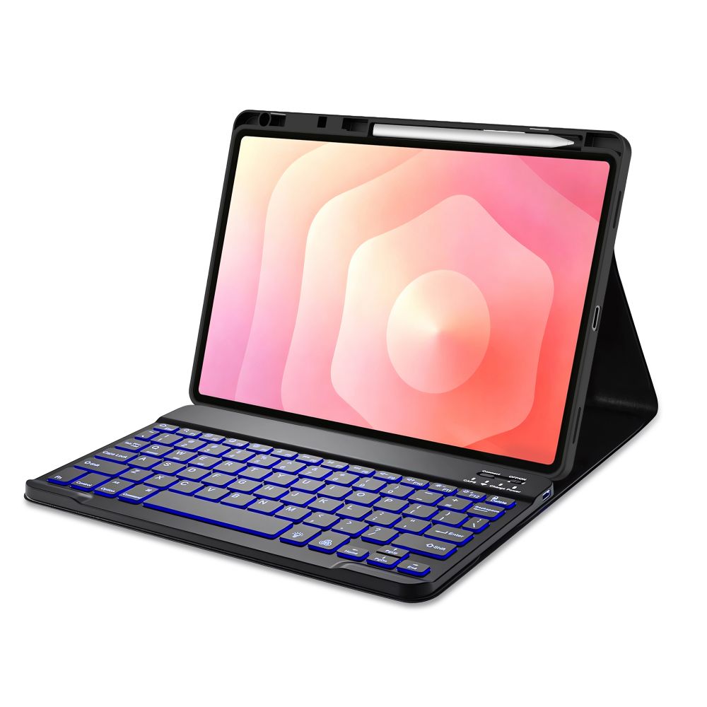 Dėklas su klaviatūra Tech-Protect SC Pen + Keyboard Samsung Galaxy Tab S12+ Plus 12.4, juodas