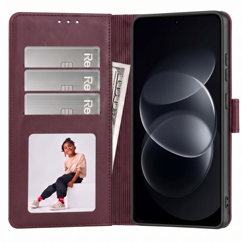 Dėklas Tech-Protect Wallet Redmi Note 17 Pro Max 5G, bordo