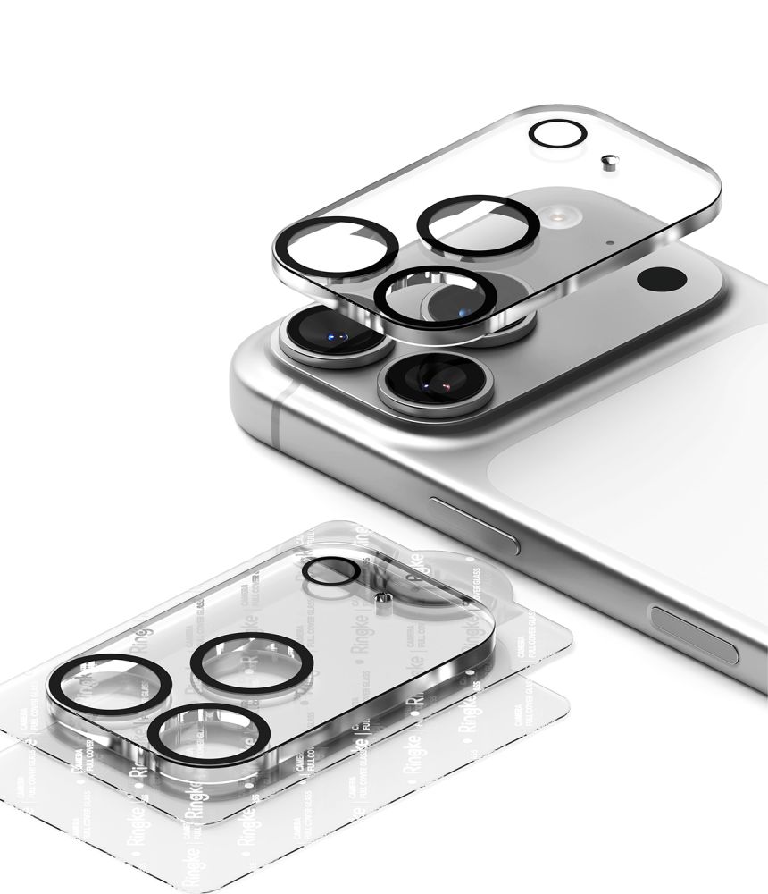 Kameros apsauginis stiklas Ringke Camera Full Cover iPhone 18 Pro Max, 2 vnt., skaidrus