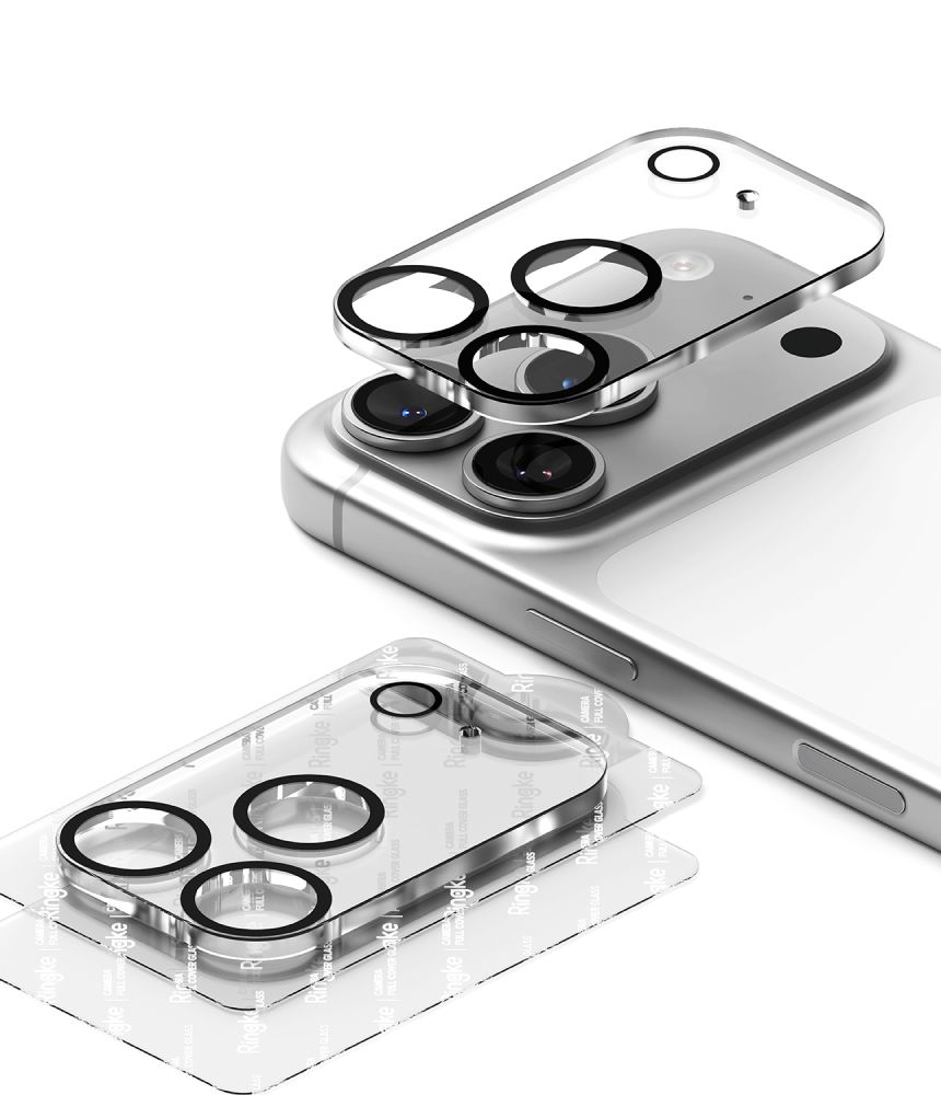 Kameros apsauginis stiklas Ringke Camera Full Cover iPhone 18 Pro, 2 vnt., skaidrus