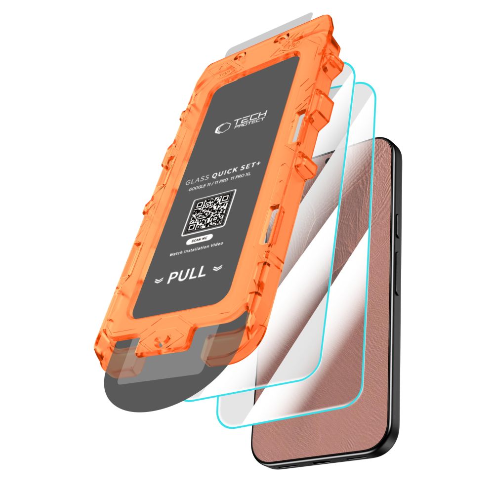 Apsauginis stiklas Tech-Protect Quick Set+ Pixel 9 Pro XL / 10 Pro XL / 11 Pro XL 2 vnt., skaidrus