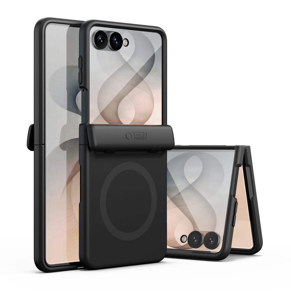 Dėklas Tech-Protect Kevlar Aura MagSafe Galaxy Z Flip 8, juodas