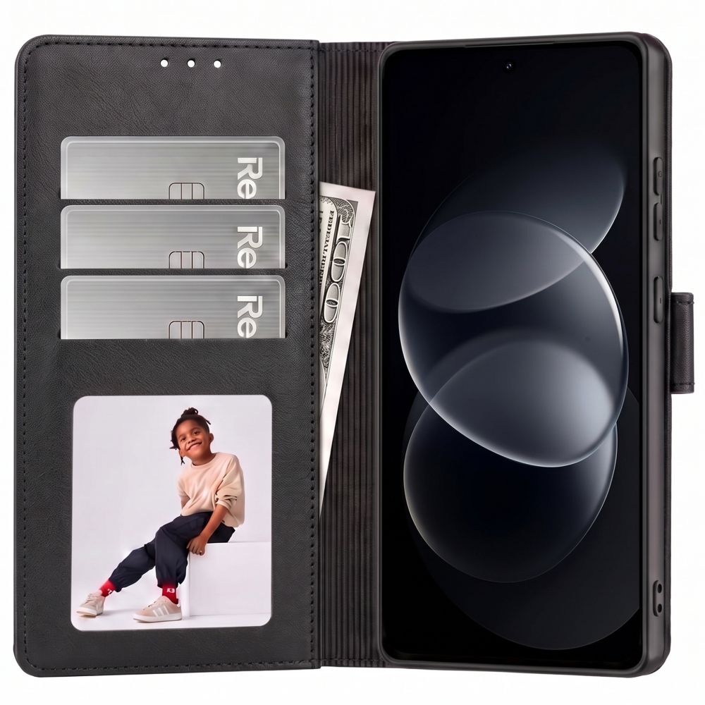 Tech-Protect Wallet dėklas Xiaomi Redmi Note 17 Pro 5G - matinis juodas