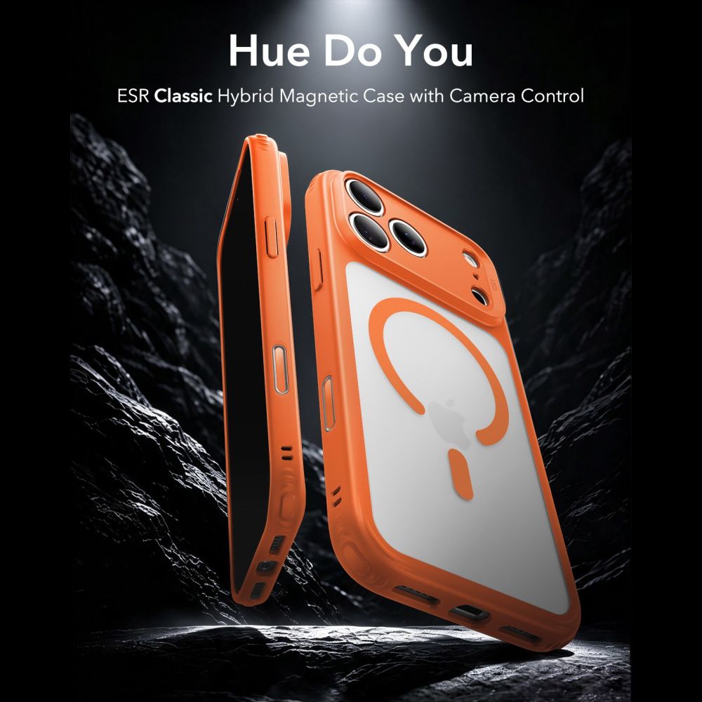 Dėklas ESR Classic Hybrid MagSafe iPhone 17 Pro Max / 18 Pro Max, matinis oranžinis