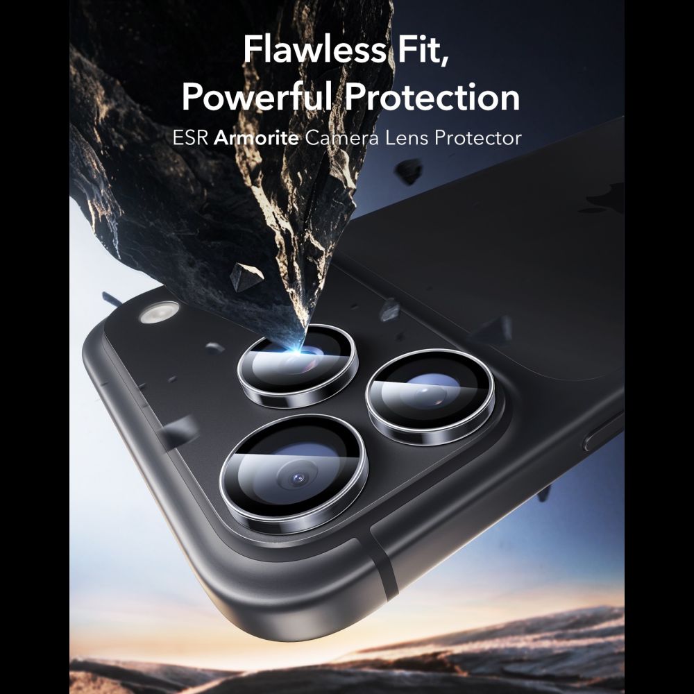 Kameros apsauginis stiklas ESR Armorite iPhone 18 Pro / 18 Pro Max, skaidrus