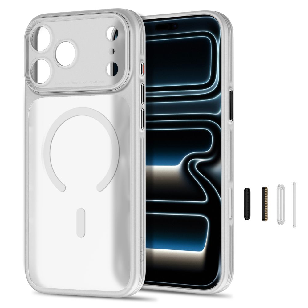 Dėklas Tech-Protect MagPrime MagSafe CC iPhone 17 Pro / 18 Pro, matinis pilkas