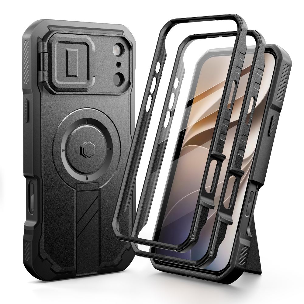 Dėklas Tech-Protect Kevlar MagSafe 2-Set iPhone 17 Pro Max / 18 Pro Max, juodas