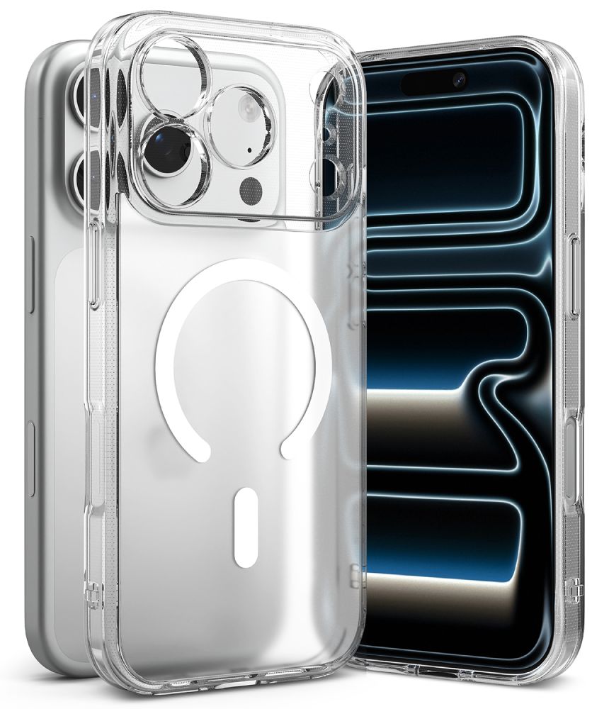 Dėklas Ringke Fusion Magnetic MagSafe iPhone 17 Pro / 18 Pro, matinis skaidrus