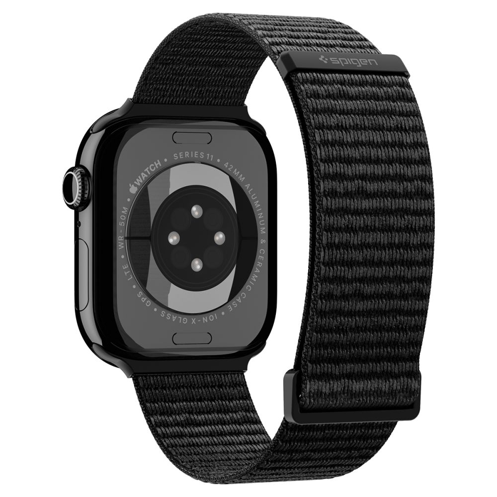 Dirželis Spigen WBF01 Apple Watch 8 / 9 / 10 / 11 / SE / Ultra, juodas