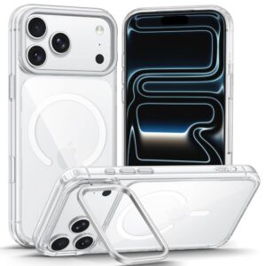 Dėklas Tech-Protect MagStand MagSafe CC iPhone 17 Pro / 18 Pro, skaidrus