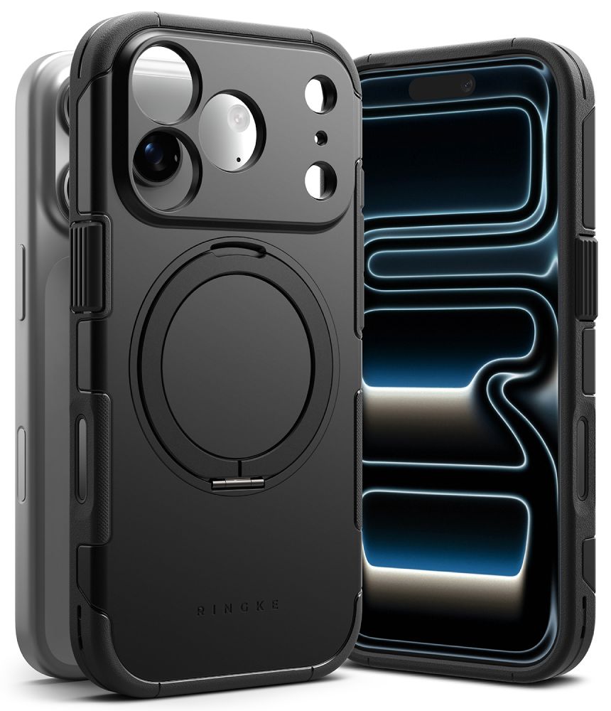 Dėklas Ringke Alles MagSafe iPhone 17 Pro / 18 Pro, juodas
