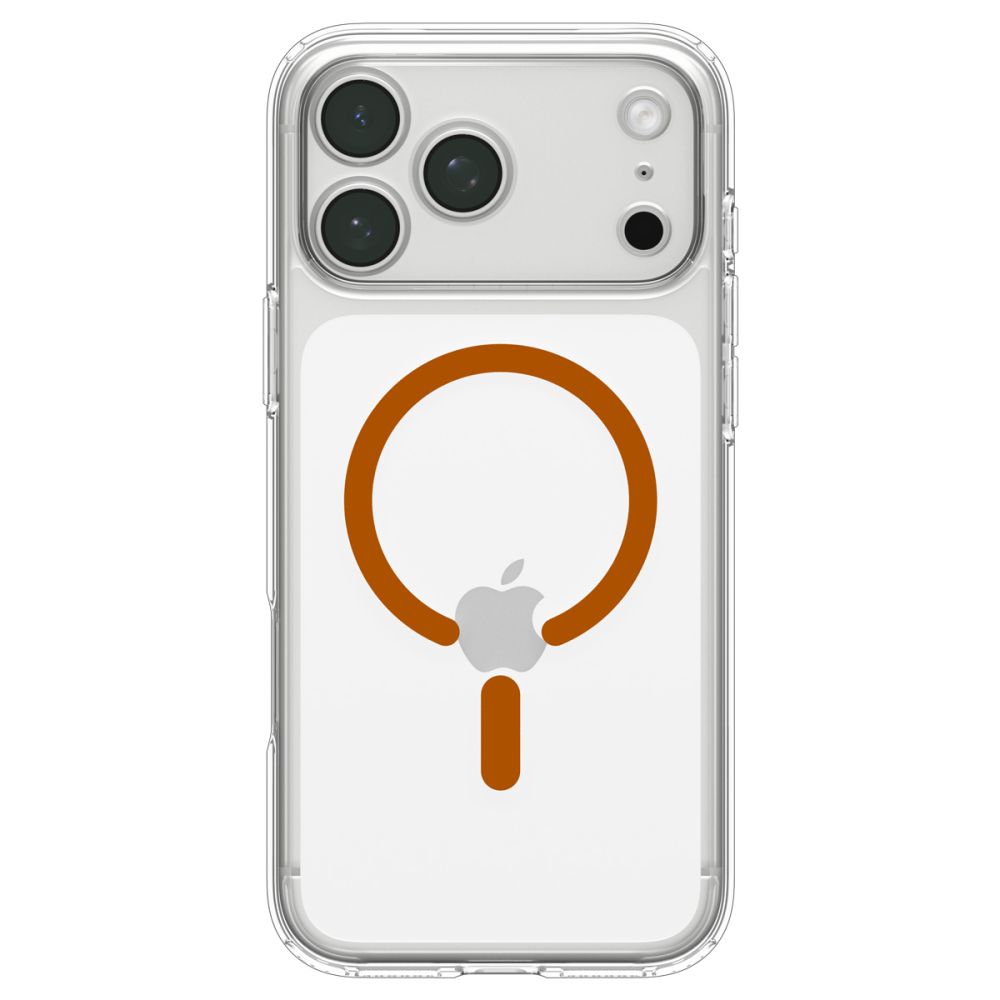 Dėklas Spigen Ultra Hybrid MagSafe iPhone 17 Pro Max / 18 Pro Max, skaidrus oranžinis