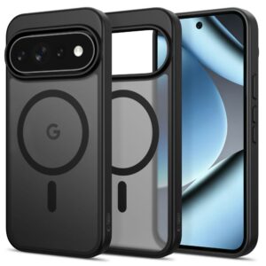 Dėklas Tech-Protect Magmat MagSafe Pixel 9 Pro XL / 10 Pro XL / 11 Pro XL, matinis juodas