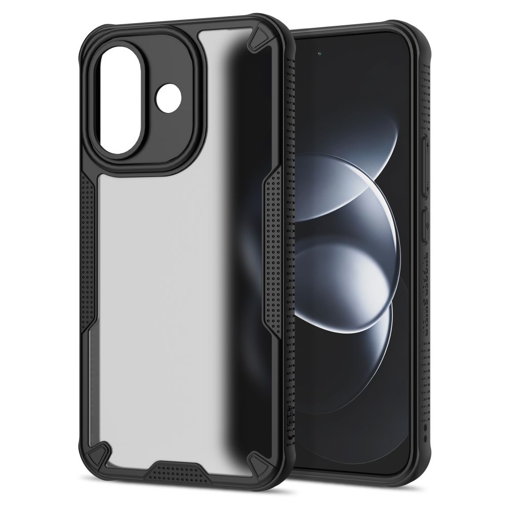 Dėklas Tech-Protect Rugged Shield Xiaomi Redmi Note 17 Pro 5G, matinis juodas