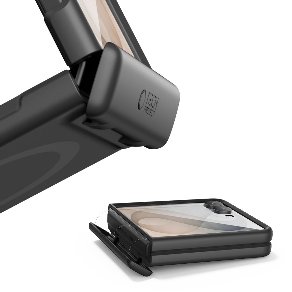 Dėklas Tech-Protect Kevlar Aura MagSafe Galaxy Z Flip 8, juodas